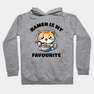 Ramen Is My Favourite Kawaii Cat Japanese Food Cat Lover Hoodie
